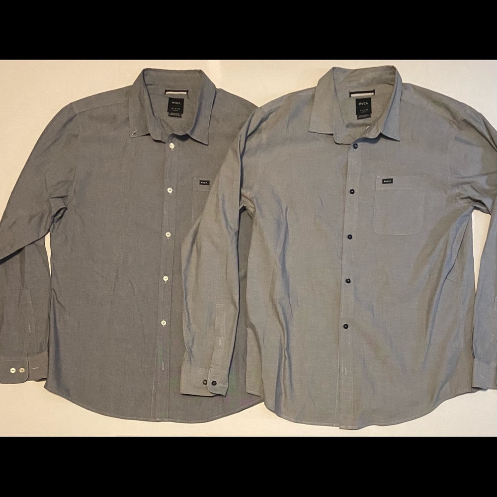 RVCA Button Down Pack of 2, Men’s XL, Slim Fit